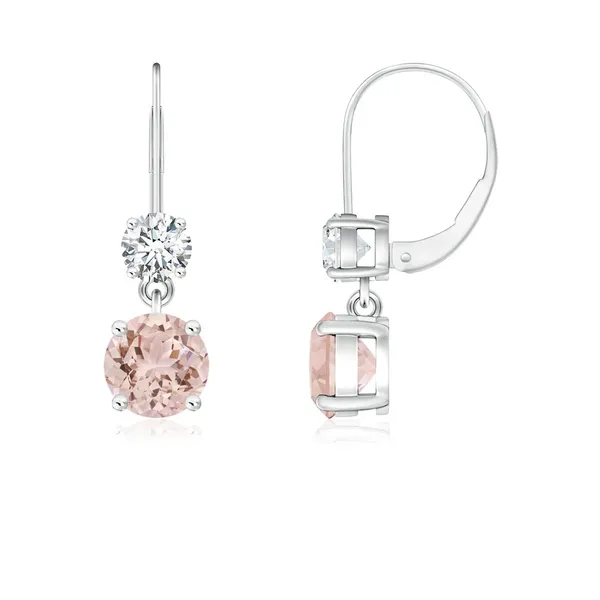 Peach_Morganite_925_Sterling_Silver_Cluster_Set_Dangle_Earring