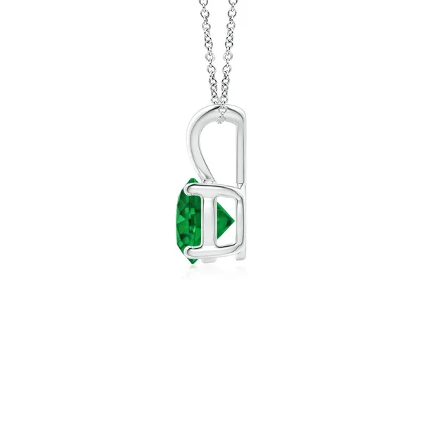Green_Emerald_925_Pure_Sterling_Silver_Round_V-Bale_Pendant