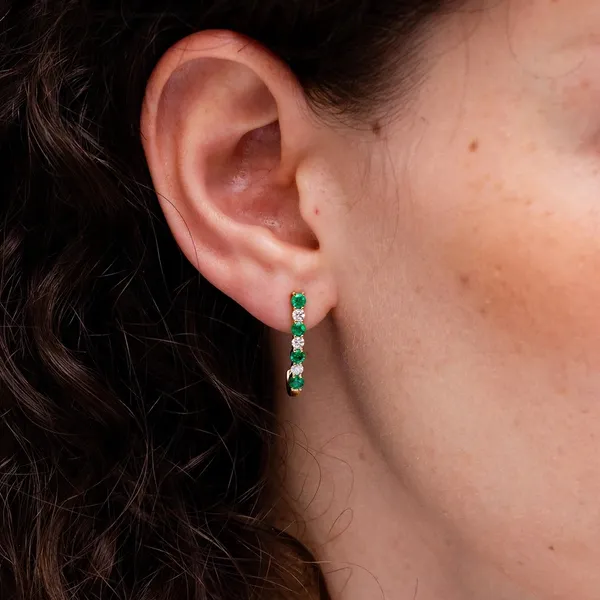 Green_Emerald_925_Sterling_Silver_Prong_Set_J-Hoop_Earring