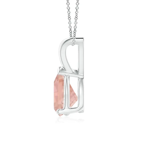 Peach_Morganite_925_Pure_Sterling_Silver_Pear_V-Bale_Pendant