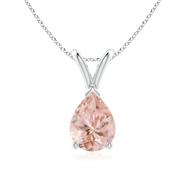 Peach_Morganite_925_Pure_Sterling_Silver_Pear_V-Bale_Pendant