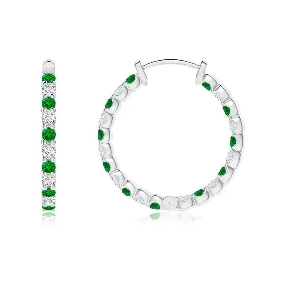 Green_Emerald_925_Sterling_Silver_Prong_Set_Hoop_Earring