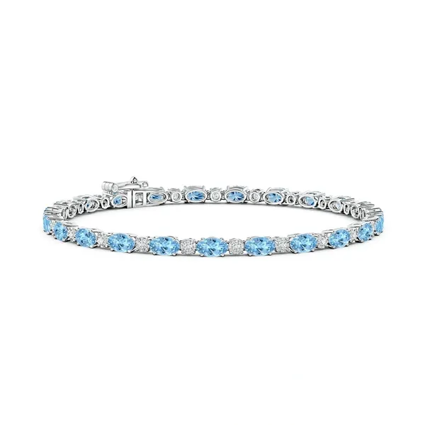 Blue_Aquamarine_925_Sterling_Pure_Silver_Tennis_Bracelet