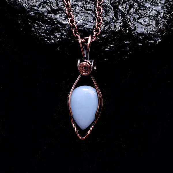 Blue_Angelite_Healing_Gemstone_Copper_Wire_Wrap_Black_Oxidised_Chain_Pendant_(2.36_Cm)