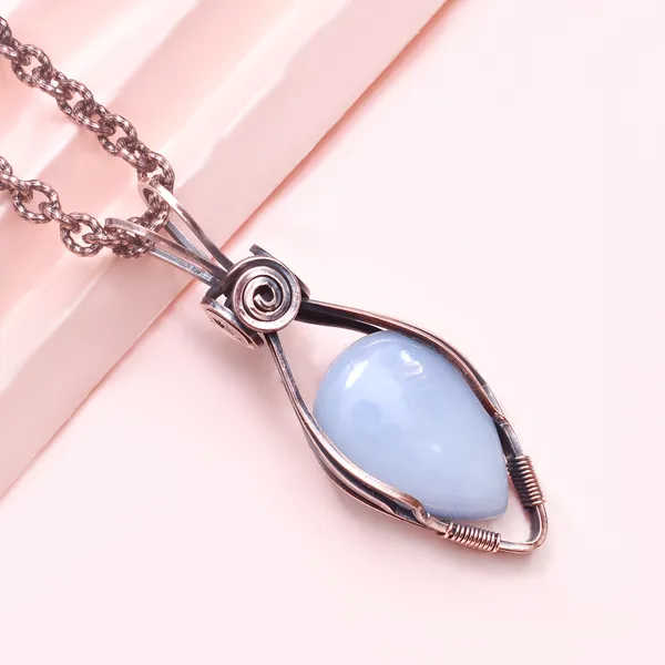Blue_Angelite_Healing_Gemstone_Copper_Wire_Wrap_Black_Oxidised_Chain_Pendant_(2.36_Cm)