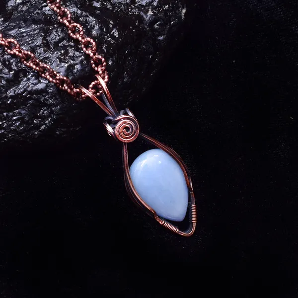Blue_Angelite_Healing_Gemstone_Copper_Wire_Wrap_Black_Oxidised_Chain_Pendant_(2.36_Cm)