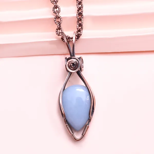 Blue_Angelite_Healing_Gemstone_Copper_Wire_Wrap_Black_Oxidised_Chain_Pendant_(2.36_Cm)