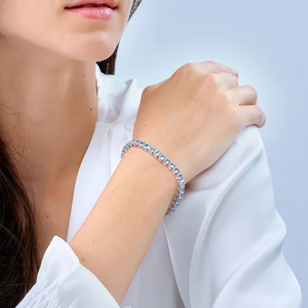 Blue_Aquamarine_925_Sterling_Pure_Silver_Tennis_Bracelet