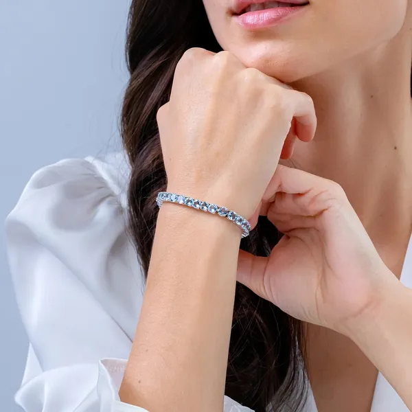 Blue_Aquamarine_925_Sterling_Pure_Silver_Tennis_Bracelet