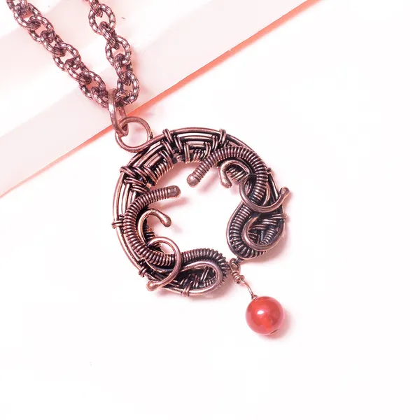 Red_Onyx_Healing_Gemstone_Copper_Wire_Wrap_Black_Oxidised_Chain_Pendant_(1.77_Cm)