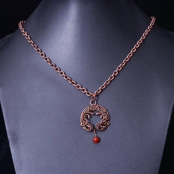 Red_Onyx_Healing_Gemstone_Copper_Wire_Wrap_Black_Oxidised_Chain_Pendant_(1.77_Cm)