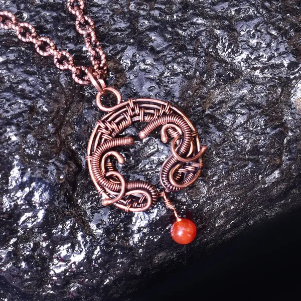 Red_Onyx_Healing_Gemstone_Copper_Wire_Wrap_Black_Oxidised_Chain_Pendant_(1.77_Cm)