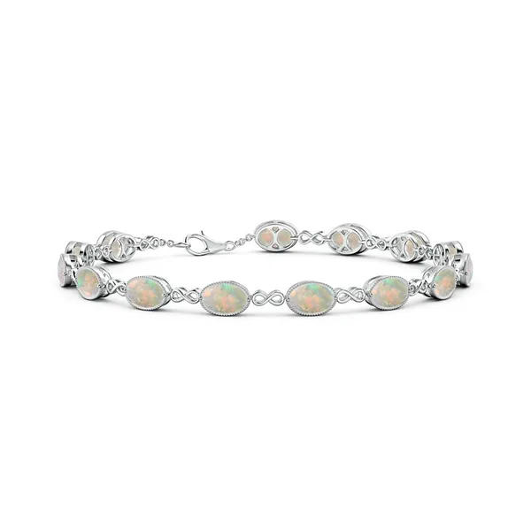 Multicolor_Ethiopian_Opal_925_Sterling_Pure_Silver_Infinity_Links_Bracelet