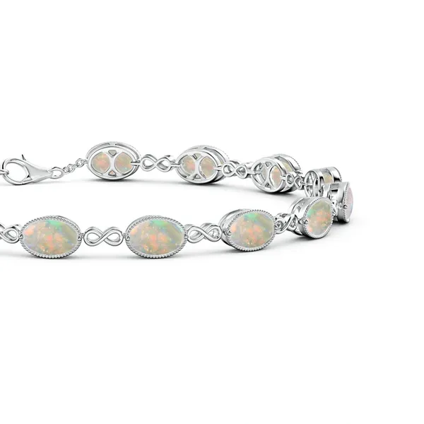 Multicolor_Ethiopian_Opal_925_Sterling_Pure_Silver_Infinity_Links_Bracelet