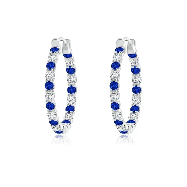 Blue_Sapphire_925_Sterling_Silver_Prong_Set_Hoop_Earring