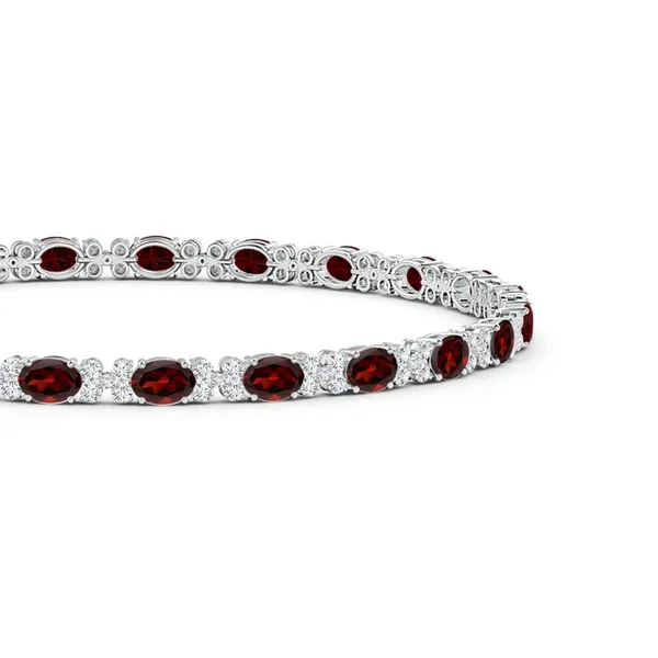 Red_Garnet_925_Sterling_Pure_Silver_Tennis_Bracelet