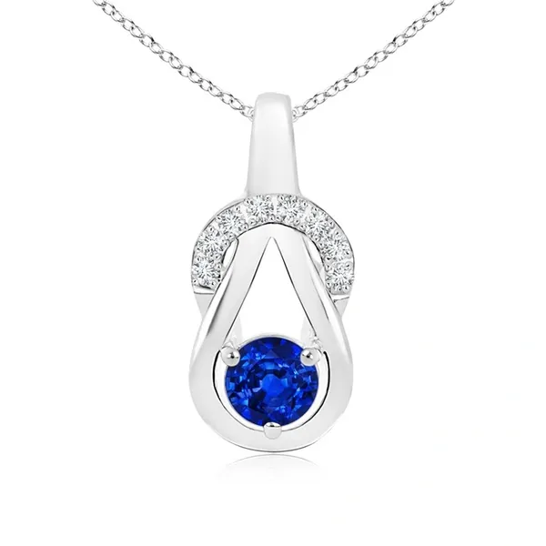 Blue_Sapphire_925_Pure_Sterling_Silver_Round_Infinity_Knot_Pendant
