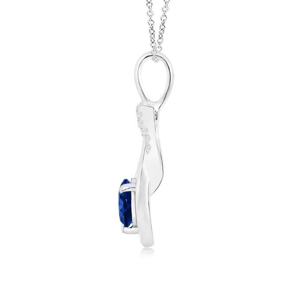 Blue_Sapphire_925_Pure_Sterling_Silver_Round_Infinity_Knot_Pendant
