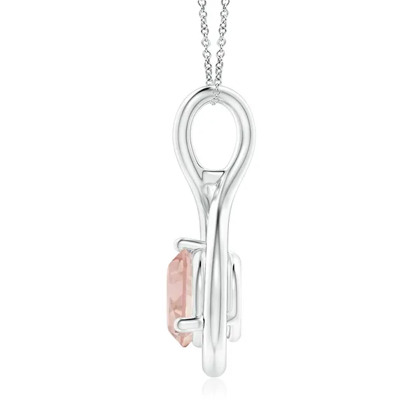 Peach_Morganite_925_Pure_Sterling_Silver_Round_Infinity_Twist_Pendant