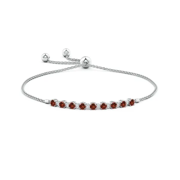 Red_Garnet_925_Sterling_Pure_Silver_Bolo_Bracelet