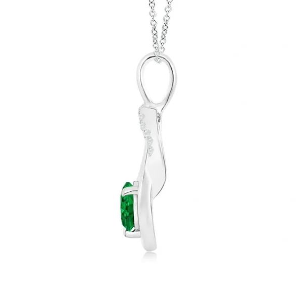Green_Emerald_925_Pure_Sterling_Silver_Round_Infinity_Knot_Pendant