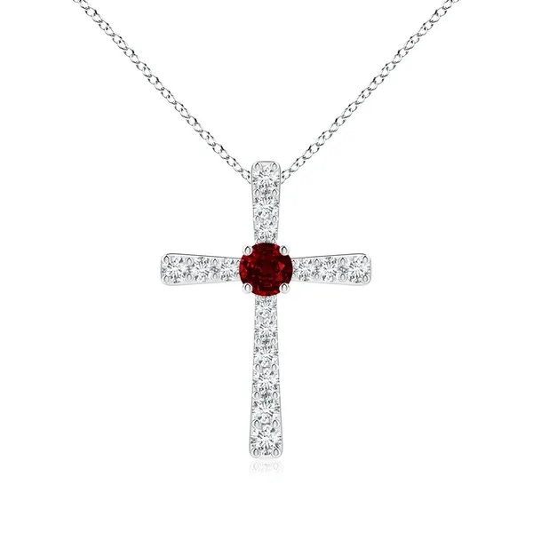 Red_Ruby_925_Pure_Sterling_Silver_Round_Cross_Pendant