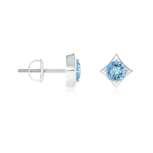Blue_Aquamarine_925_Sterling_Silver_Prong_Set_Kite_Earring