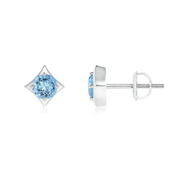 Blue_Aquamarine_925_Sterling_Silver_Prong_Set_Kite_Earring