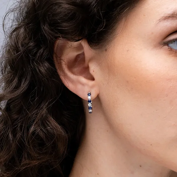 Blue_Sapphire_925_Sterling_Silver_Prong_Set_Hoop_Earring