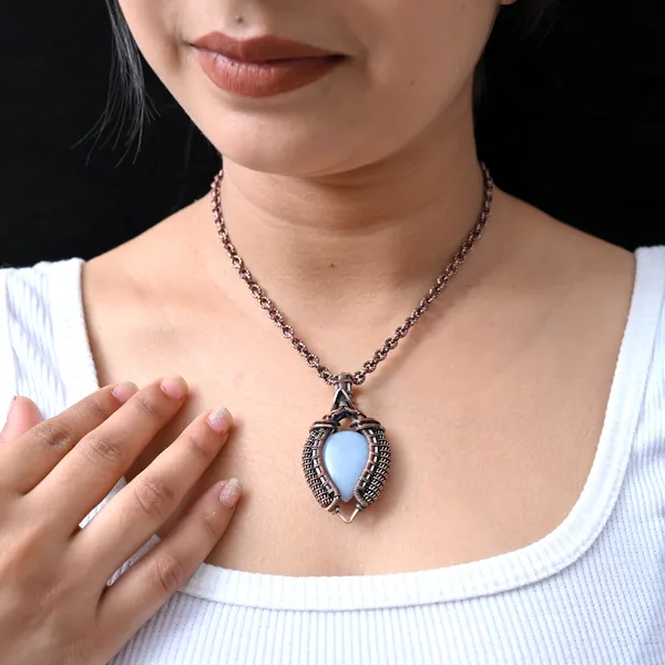 Blue_Angelite_Healing_Gemstone_Copper_Wire_Wrap_Black_Oxidised_Chain_Pendant_(2.16_Cm)