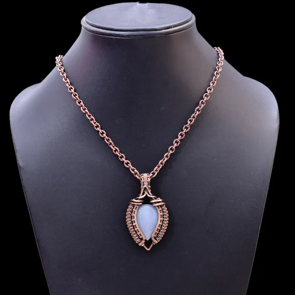 Blue_Angelite_Healing_Gemstone_Copper_Wire_Wrap_Black_Oxidised_Chain_Pendant_(2.16_Cm)