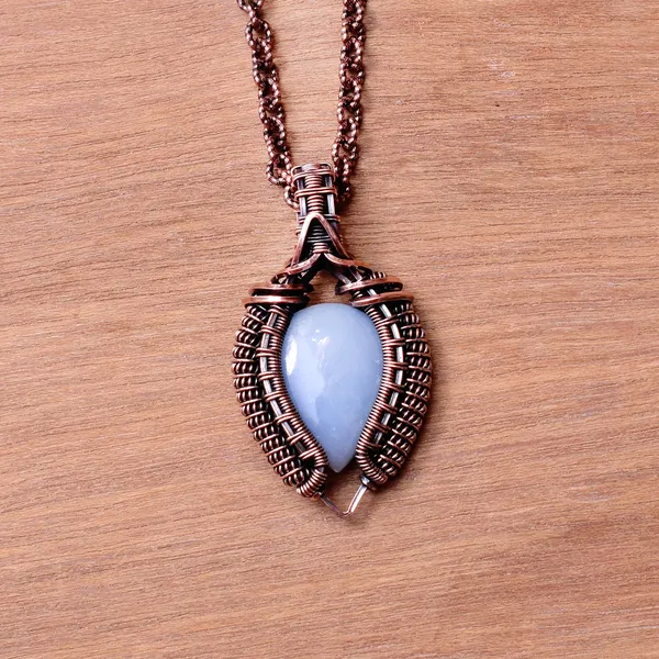 Blue_Angelite_Healing_Gemstone_Copper_Wire_Wrap_Black_Oxidised_Chain_Pendant_(2.16_Cm)
