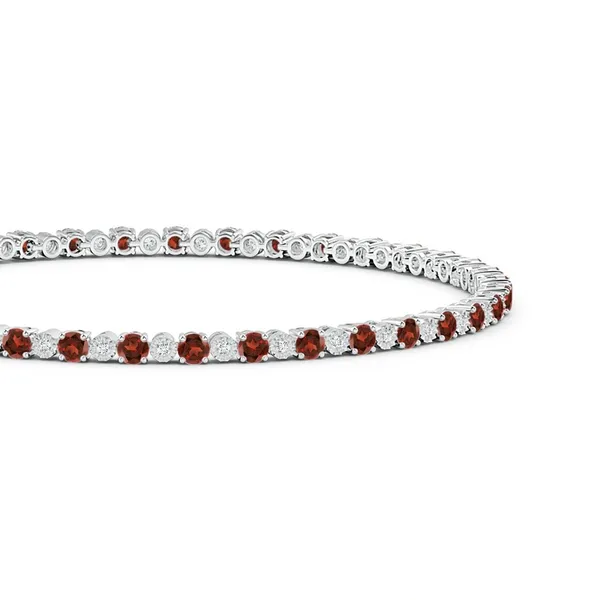 Red_Garnet_925_Sterling_Pure_Silver_Tennis_Bracelet