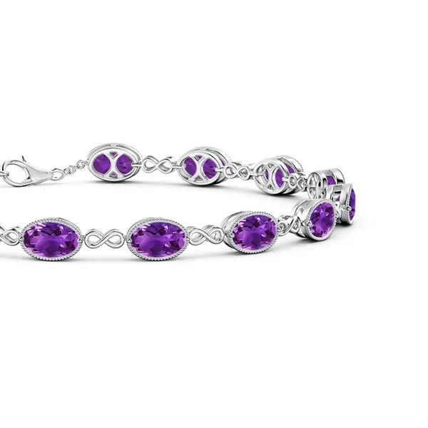 Purple_Amethyst_925_Sterling_Pure_Silver_Infinity_Links_Bracelet