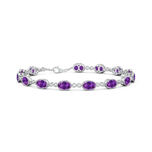 Purple_Amethyst_925_Sterling_Pure_Silver_Infinity_Links_Bracelet