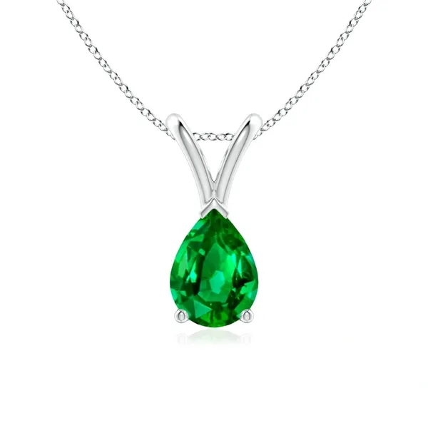Green_Emerald_925_Pure_Sterling_Silver_Pear_V-Bale_Pendant