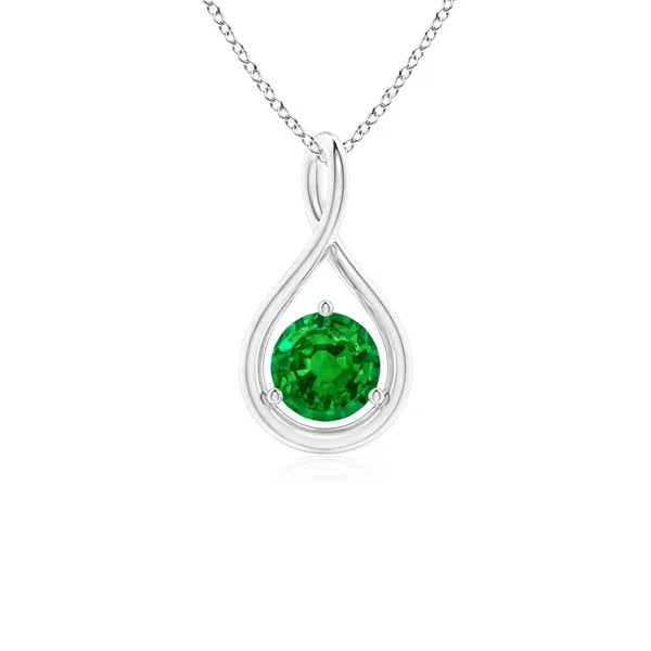 Green_Emerald_925_Pure_Sterling_Silver_Round_Infinity_Twist_Pendant