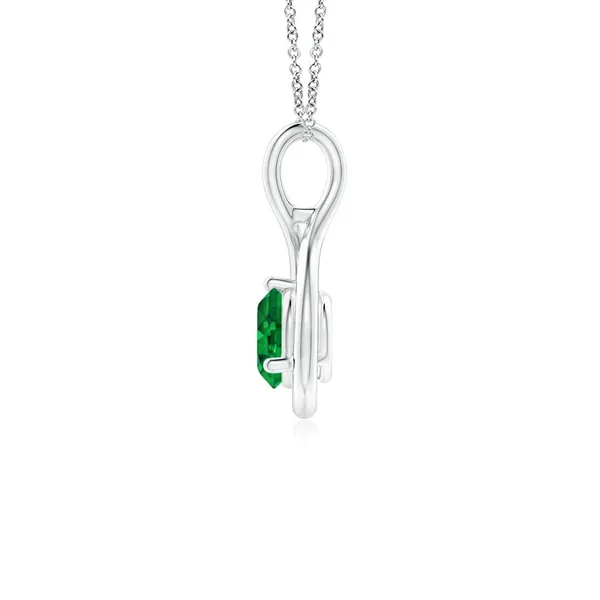 Green_Emerald_925_Pure_Sterling_Silver_Round_Infinity_Twist_Pendant