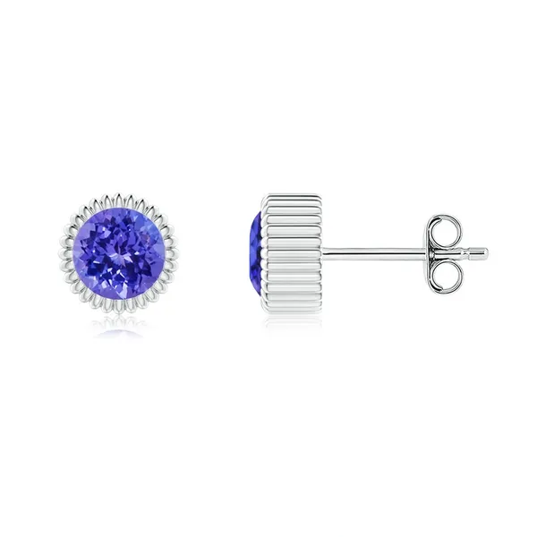 Blue_Tanzanite_925_Sterling_Silver_Bezel_Set_Beaded_Halo_Stud_Earring