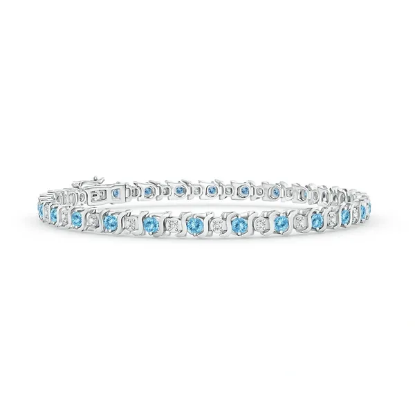 Blue_Aquamarine_925_Sterling_Pure_Silver_S_Curl_Tennis_Bracelet
