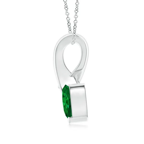 Green_Emerald_925_Pure_Sterling_Silver_Heart_Ribbon_Pendant