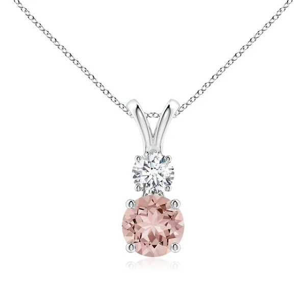 Peach_Morganite_925_Pure_Sterling_Silver_Round_V-Bale_Pendant