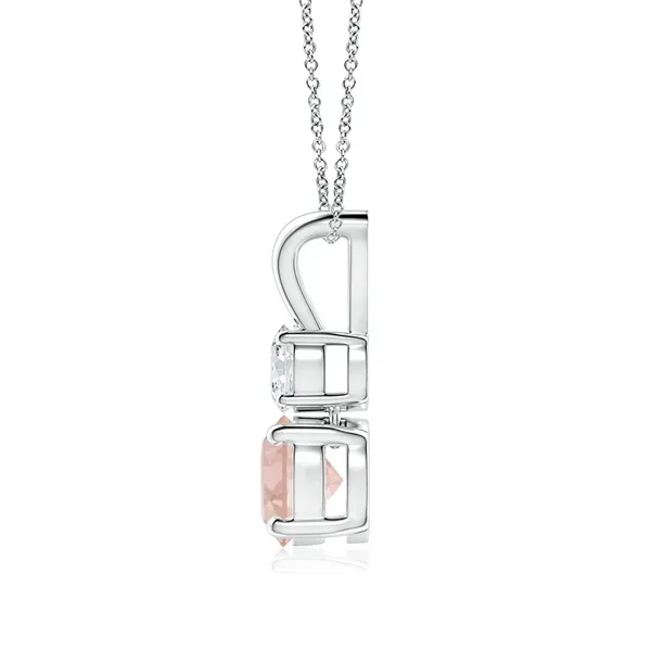 Peach_Morganite_925_Pure_Sterling_Silver_Round_V-Bale_Pendant
