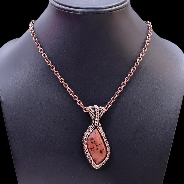 Maroon_Mahogany_Jasper_Healing_Gemstone_Copper_Wire_Wrap_Black_Oxidised_Chain_Pendant_(2.55_Cm)
