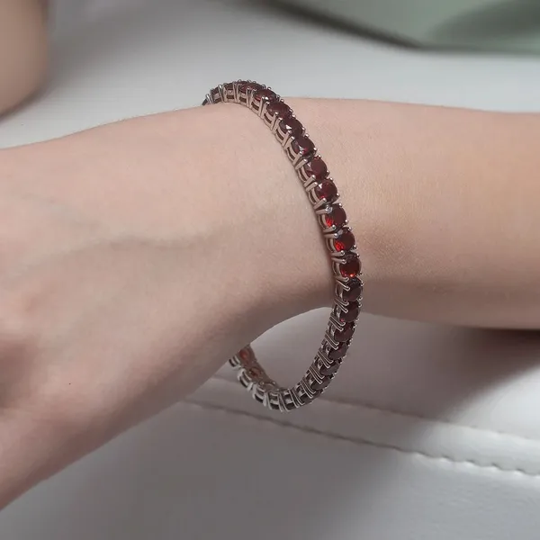 Red_Garnet_925_Sterling_Pure_Silver_Linear_Tennis_Bracelet