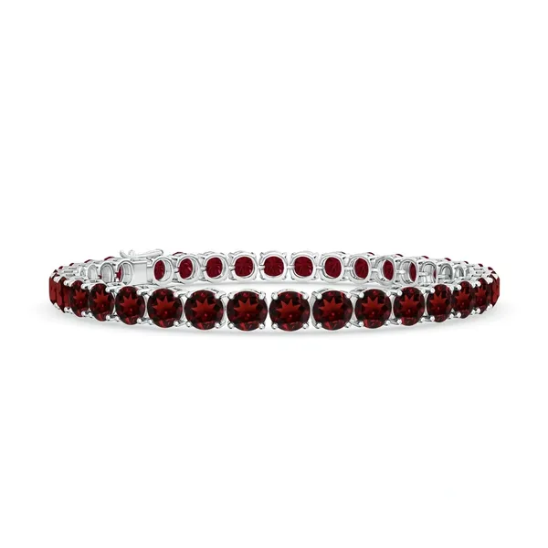 Red_Garnet_925_Sterling_Pure_Silver_Linear_Tennis_Bracelet