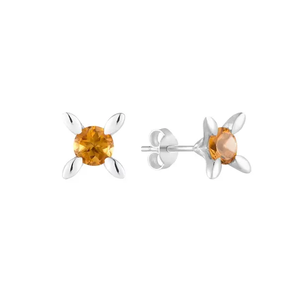 Yellow_Citrine_925_Sterling_Silver_Prong_Set_Stud_Earring