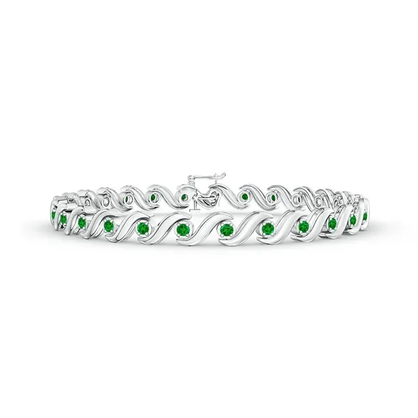 Green_Emerald_925_Sterling_Pure_Silver_S_Swirl_Bracelet