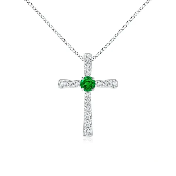 Green_Emerald_925_Pure_Sterling_Silver_Round_Cross_Pendant