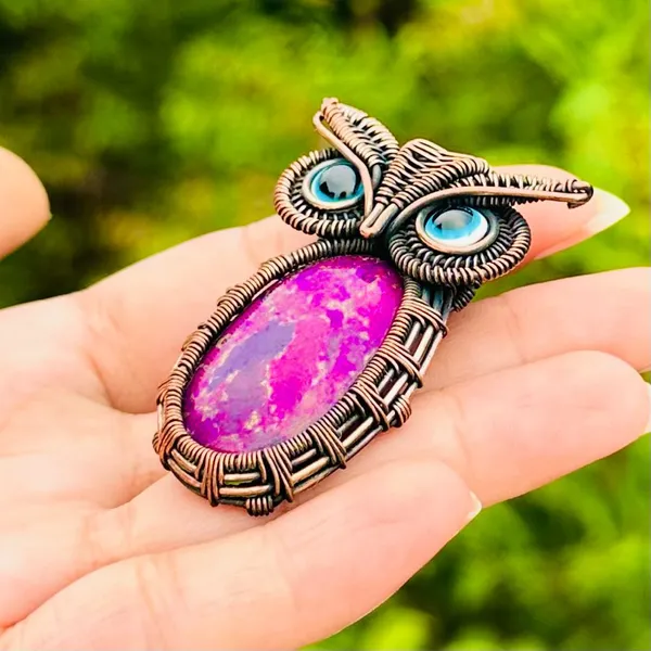 Purple_Purple_Copper_Turquoise_Healing_Gemstone_Copper_Wire_Wrap_Black_Oxidised_Chain_Pendant_(1.96_Cm)